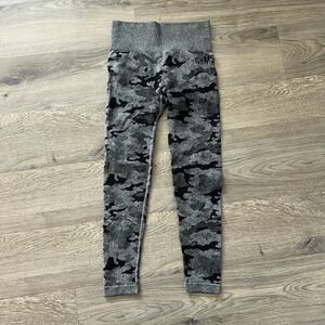 Gymshark Black Grey Camo Leggings Medium Adapt Seamless Gym Yoga Active Wear